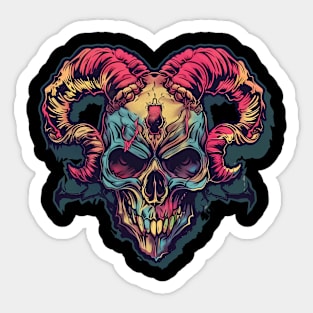 Graffiti Demon Head Sticker